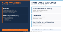 Core vs non-core cat vaccines comparison chart